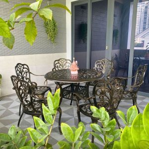 Bộ bàn ghế sân vườn BG11-D100 bàn tròn D100cm