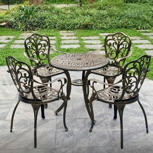 Bộ bàn ghế sân vườn BG11-D70 bàn tròn D70cm