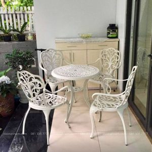 Bộ bàn ghế sân vườn BG11-D70 bàn tròn D70cm