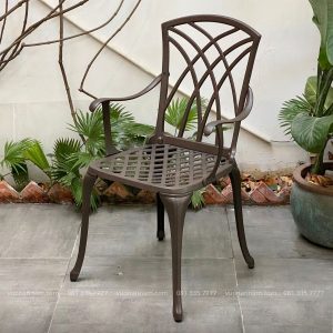 Bộ bàn ghế sân vườn BG18-D85C màu cát bàn D85cm