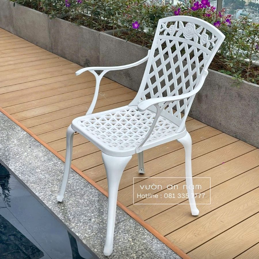 Bộ bàn ghế sân vườn BG21-2.5CN bàu chữ nhật 10 ghế