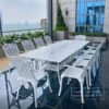 Bộ bàn ghế sân vườn BG21-2.5CN bàu chữ nhật 10 ghế