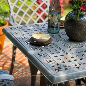 Bộ bàn ghế sân vườn BG-21 bàn vuông V80cm
