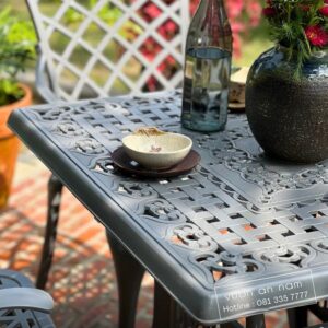 Bộ bàn ghế sân vườn BG-21 bàn vuông V80cm