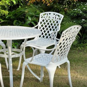 Bộ bàn ghế sân vườn BG21-D90 bàn tròn D90cm
