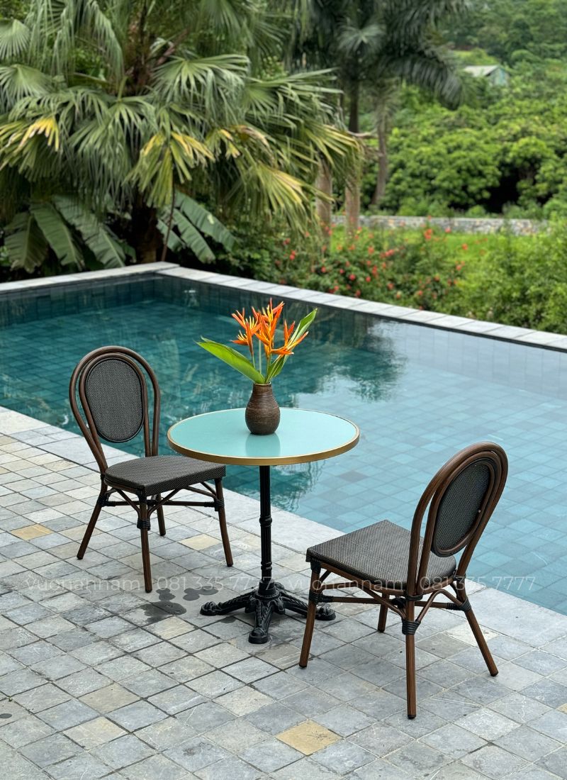 Ghế ban công BC-KT03BX sử dụng lưới Textilene kháng nước