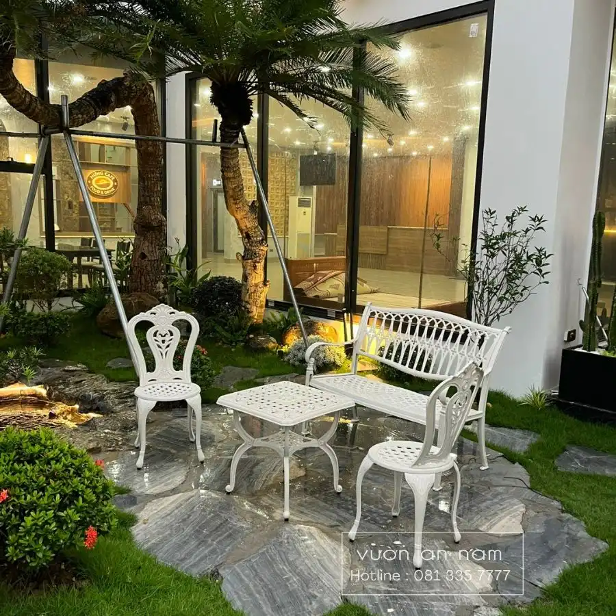 Trang trí khuôn viên với bộ ghế công viên đẹp