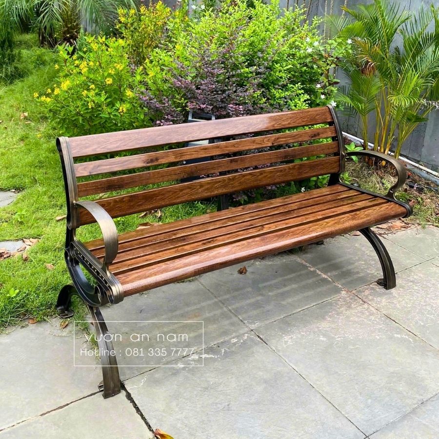 Ghế công viên nhựa HDPE cao cấp giả gỗ