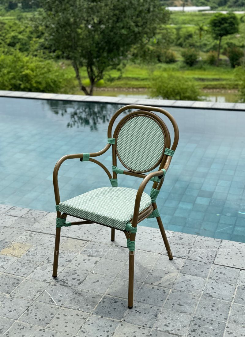 Ghế BC-17X khung nhôm kết hợp lưới Textilene kháng nước bền đẹp theo thời gian