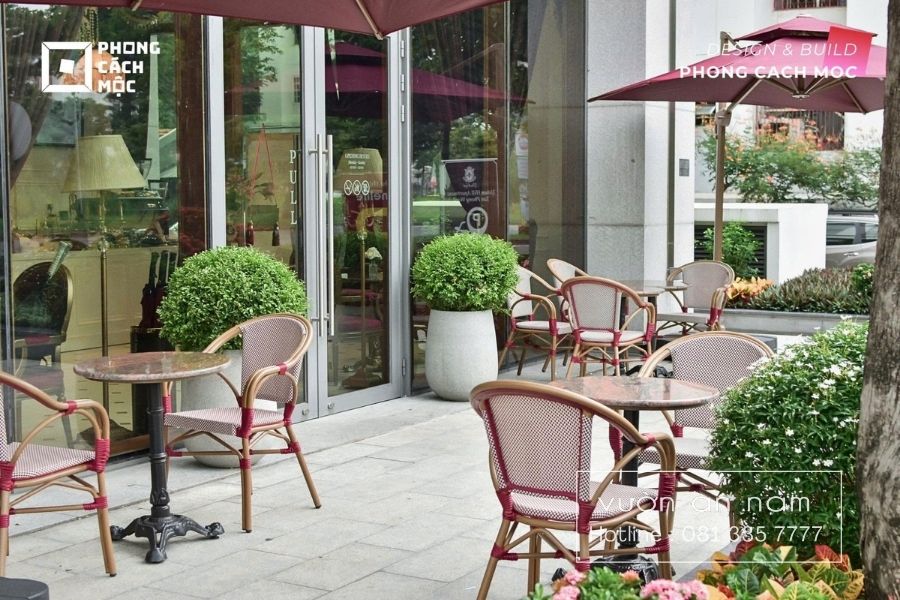 Ghế Cafe được sử dụng cho không gian quan cafe Phong Cách Mộc
