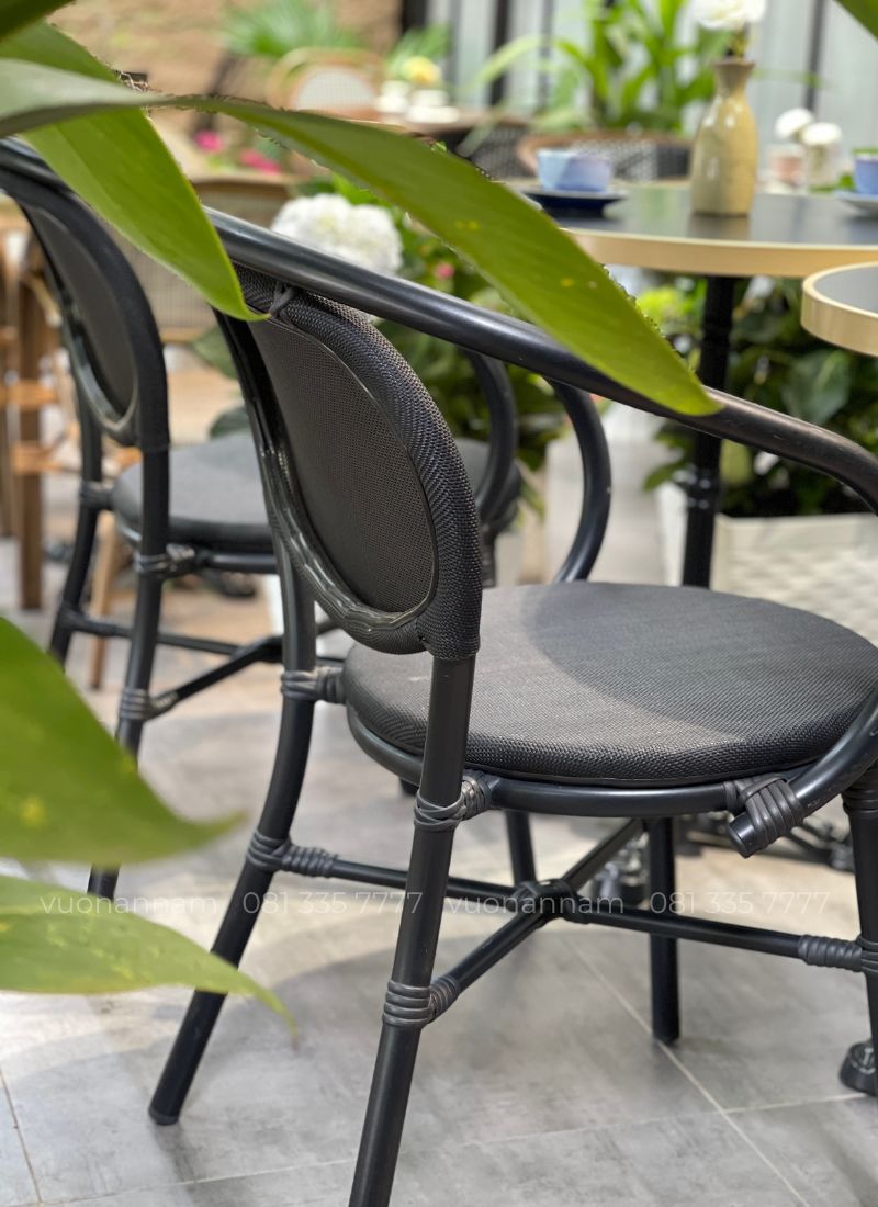 Ghế cafe ngoài trời BTL-GC10 khung nhôm và lưới Textilene