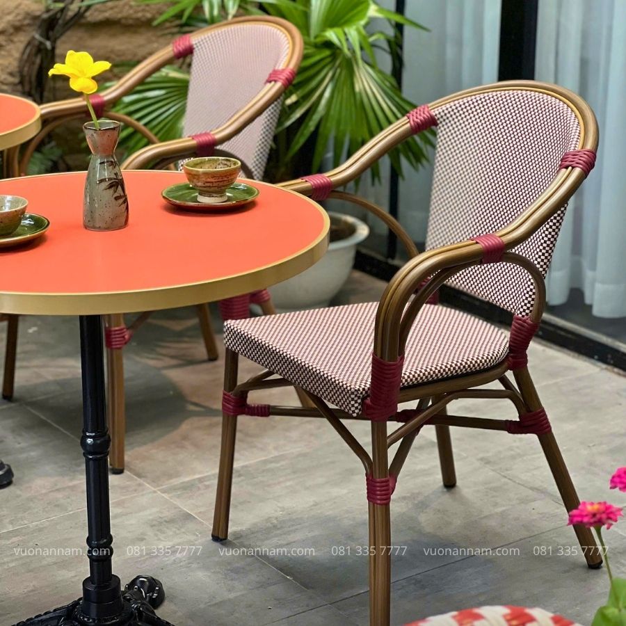 Ghế cafe ngoài trời Panton GTL-GC16D với kiểu dáng tinh tế, hài hòa