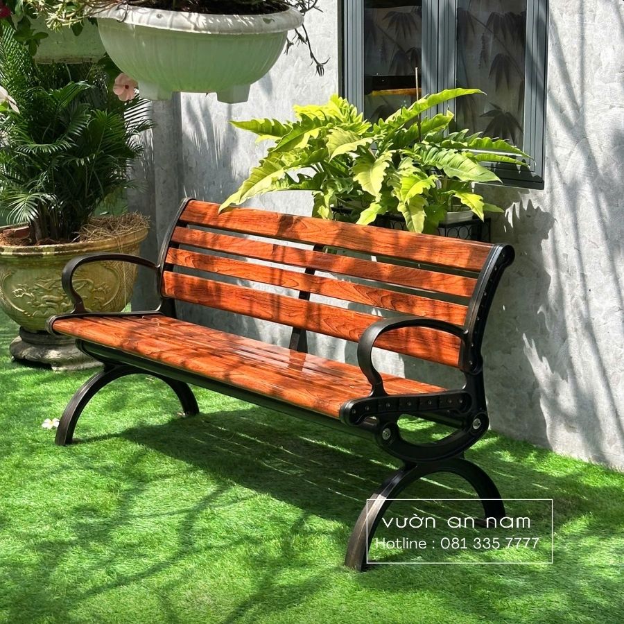 Ghế công viên giả gỗ GCV-02