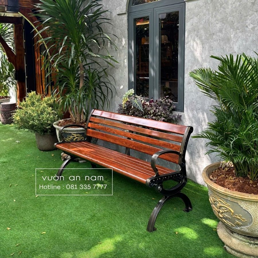 Ghế công viên giả gỗ GCV-02