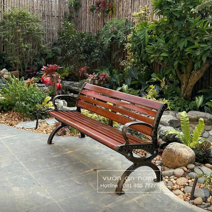 Ghế công viên giả gỗ GCV-02