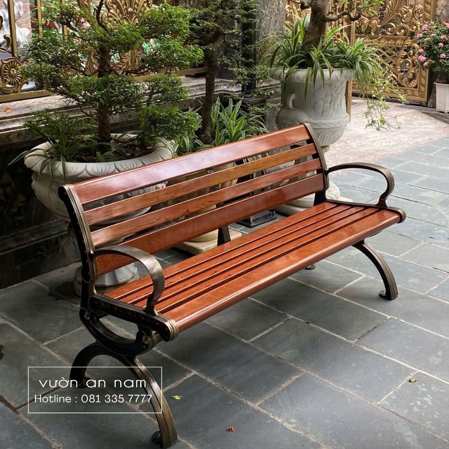 Ghế công viên giả gỗ GCV-02