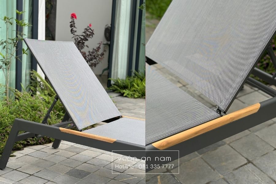 Ghế hồ bơi chất liệu lưới Textilene cao cấp độ bền cao