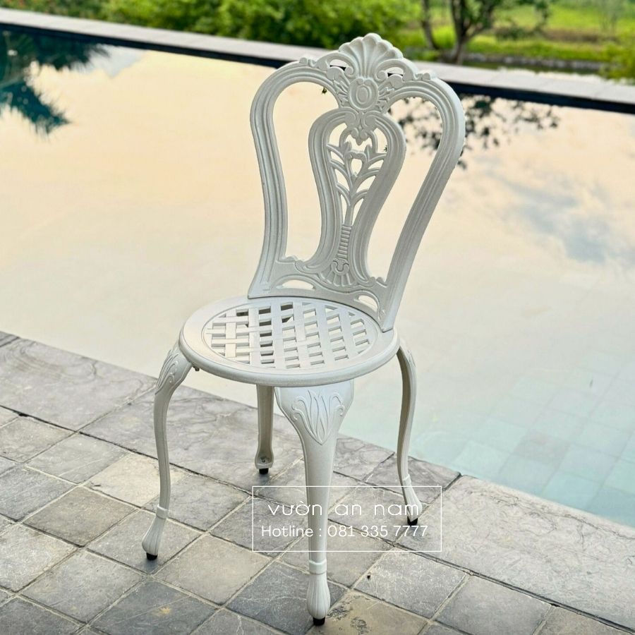 Bộ bàn ghế sân vườn BG02-D100 bàn tròn 6 ghế