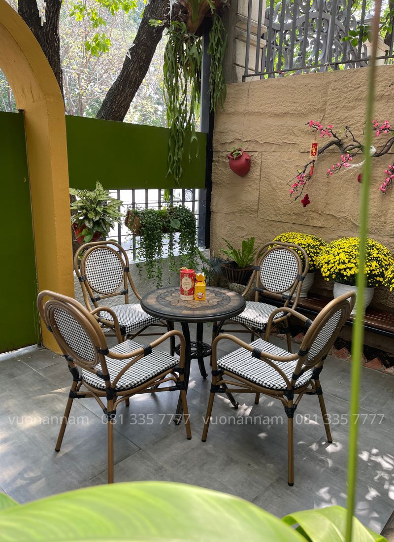 Ghế cafe Ciela GTL-KT18 khung nhôm sơn tĩnh điện và lưới Textilene kháng nước
