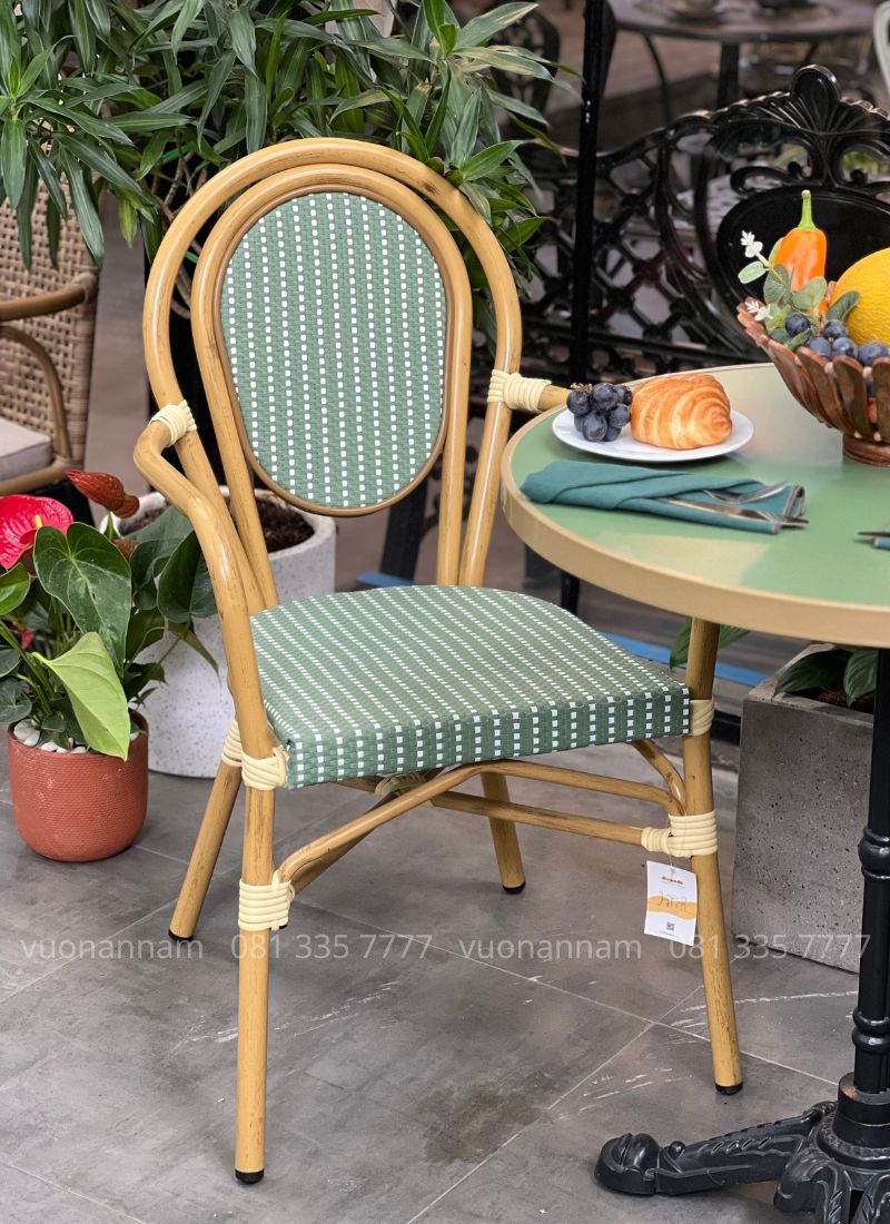Ghế cafe ngoài trời GTL-GC03X khung nhôm lưới Textilene