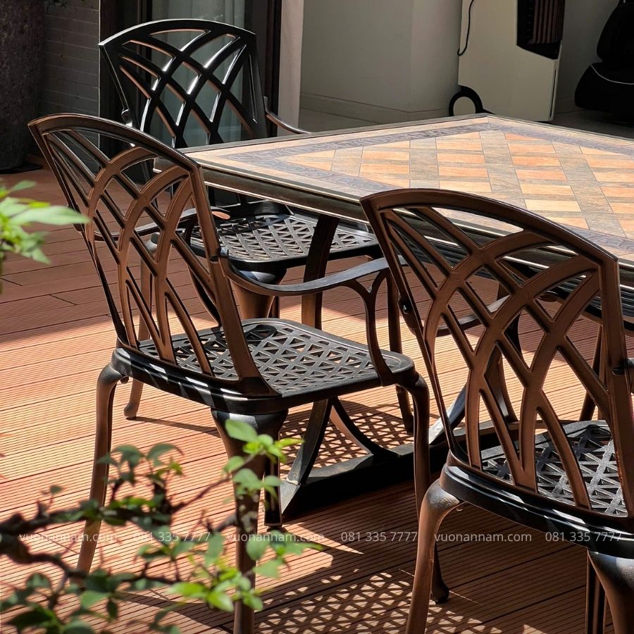 Bộ bàn ghế nhôm đúc BG-19CNM