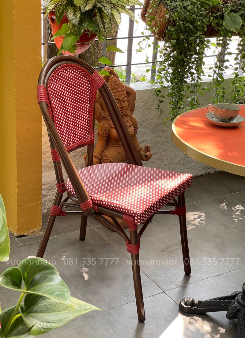 Ghế ban công BC-09R khung nhôm lưới Textilene kháng nước