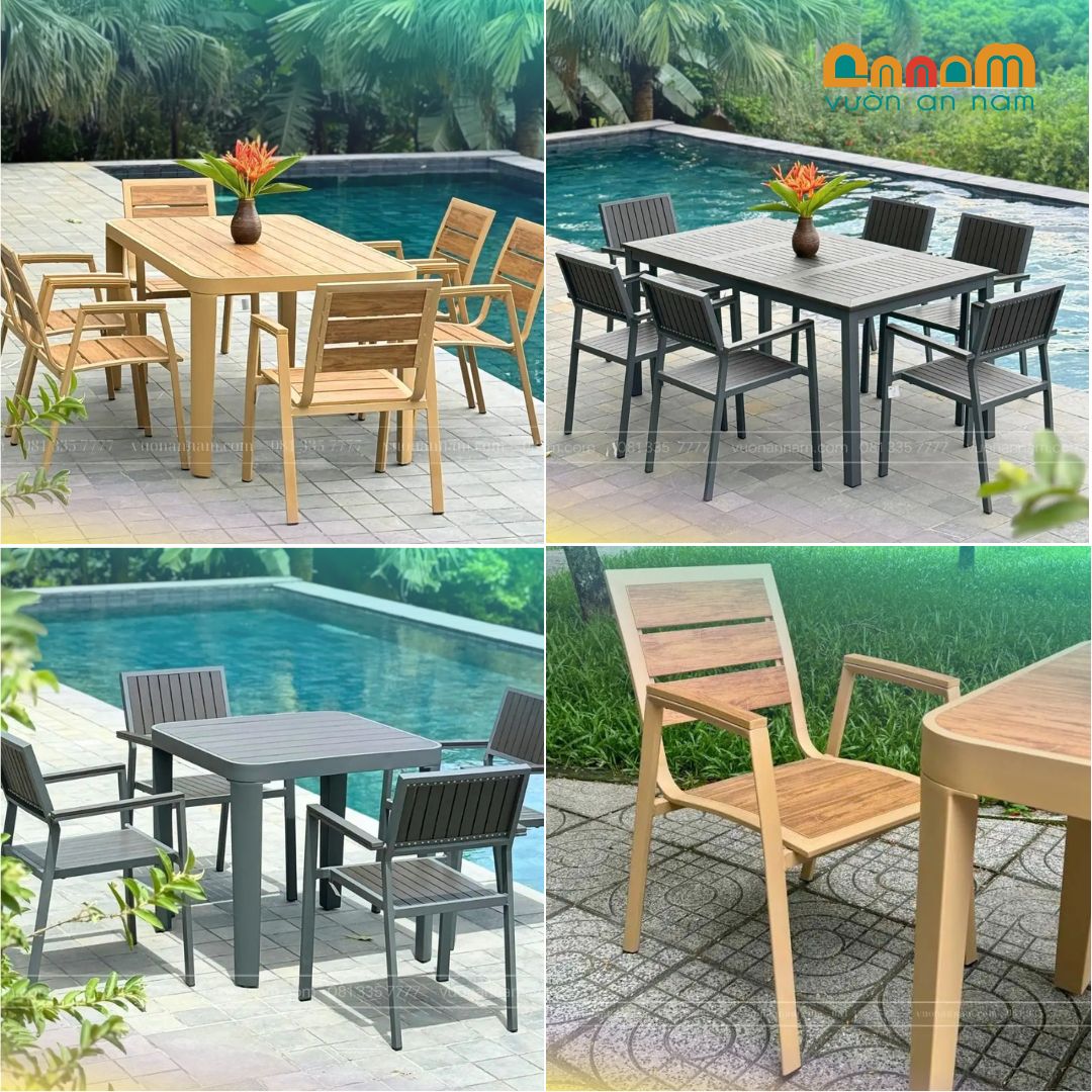Bộ bàn ghế ngoài trời sân thượng lưới cao cấp kết hợp khung nhôm sơn tĩnh điện Bộ bàn ghế ngoài trời sân thượng lưới cao cấp kết hợp khung nhôm sơn tĩnh điện