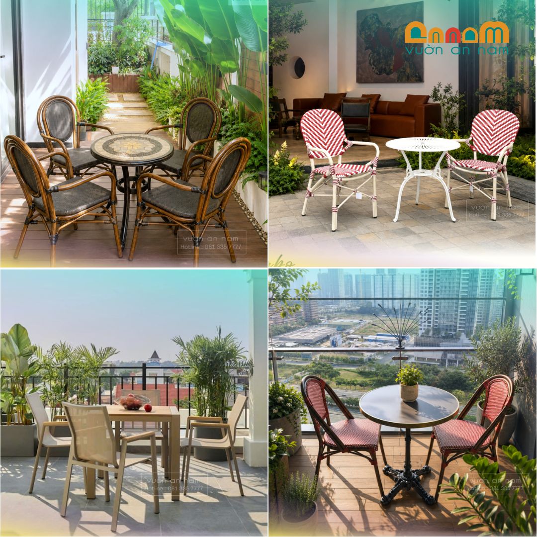 Bộ bàn ghế ngoài trời sân thượng lưới cao cấp kết hợp khung nhôm sơn tĩnh điện Bộ bàn ghế ngoài trời sân thượng lưới cao cấp kết hợp khung nhôm sơn tĩnh điện