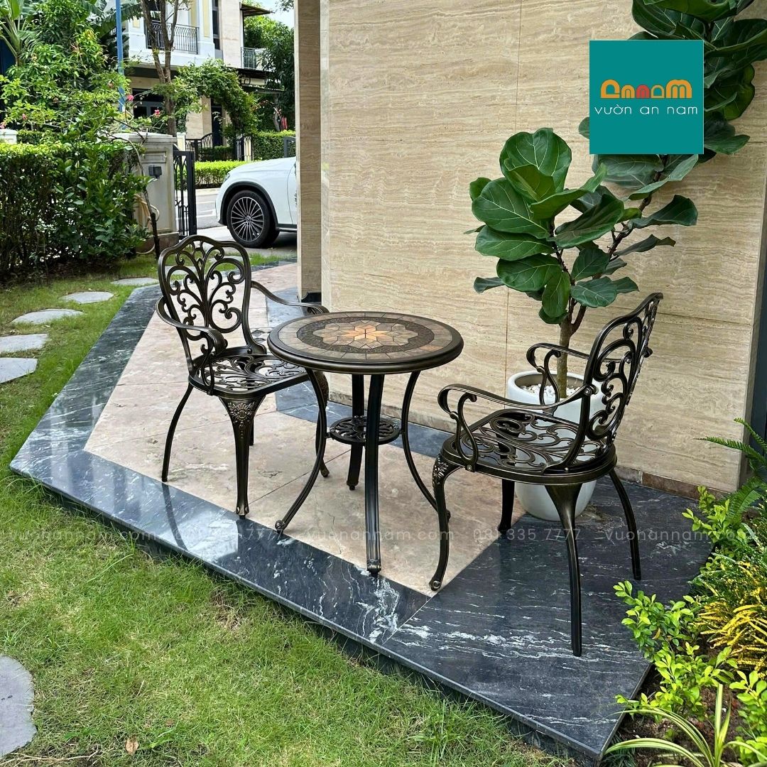 bàn ghế sân thượng ngoài trời làm bằng nhôm đúc bàn ghế sân thượng ngoài trời làm bằng nhôm đúc