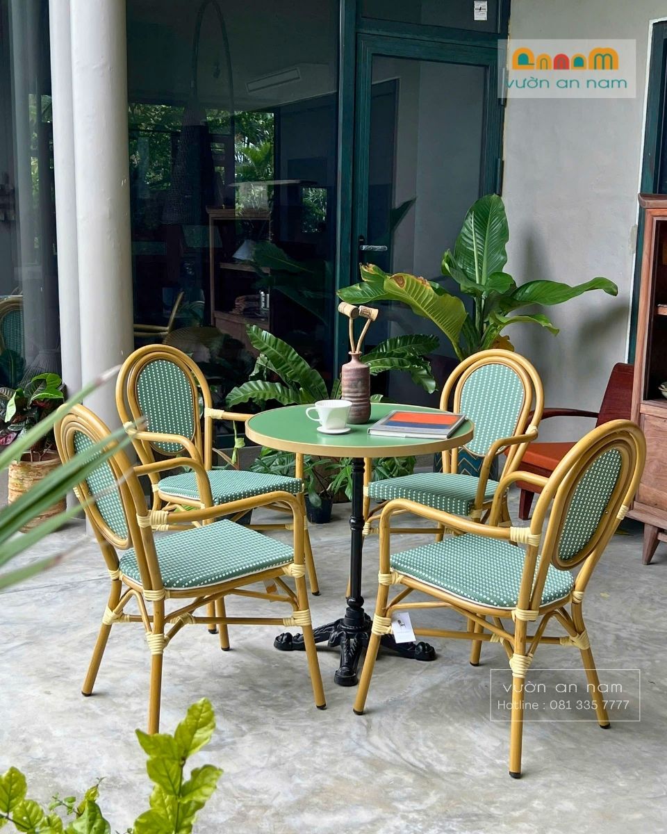 bộ bàn 4 ghế cho quán cà phê hiện đại