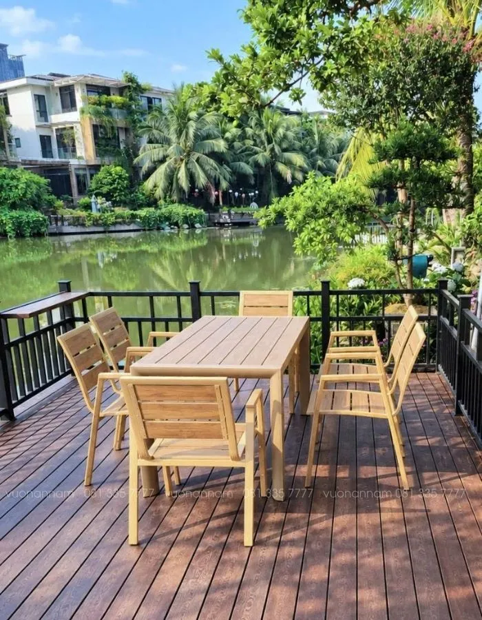 Kinh nghiệm chọn bàn ghế ăn ngoài trời bền đẹp cho gia đình